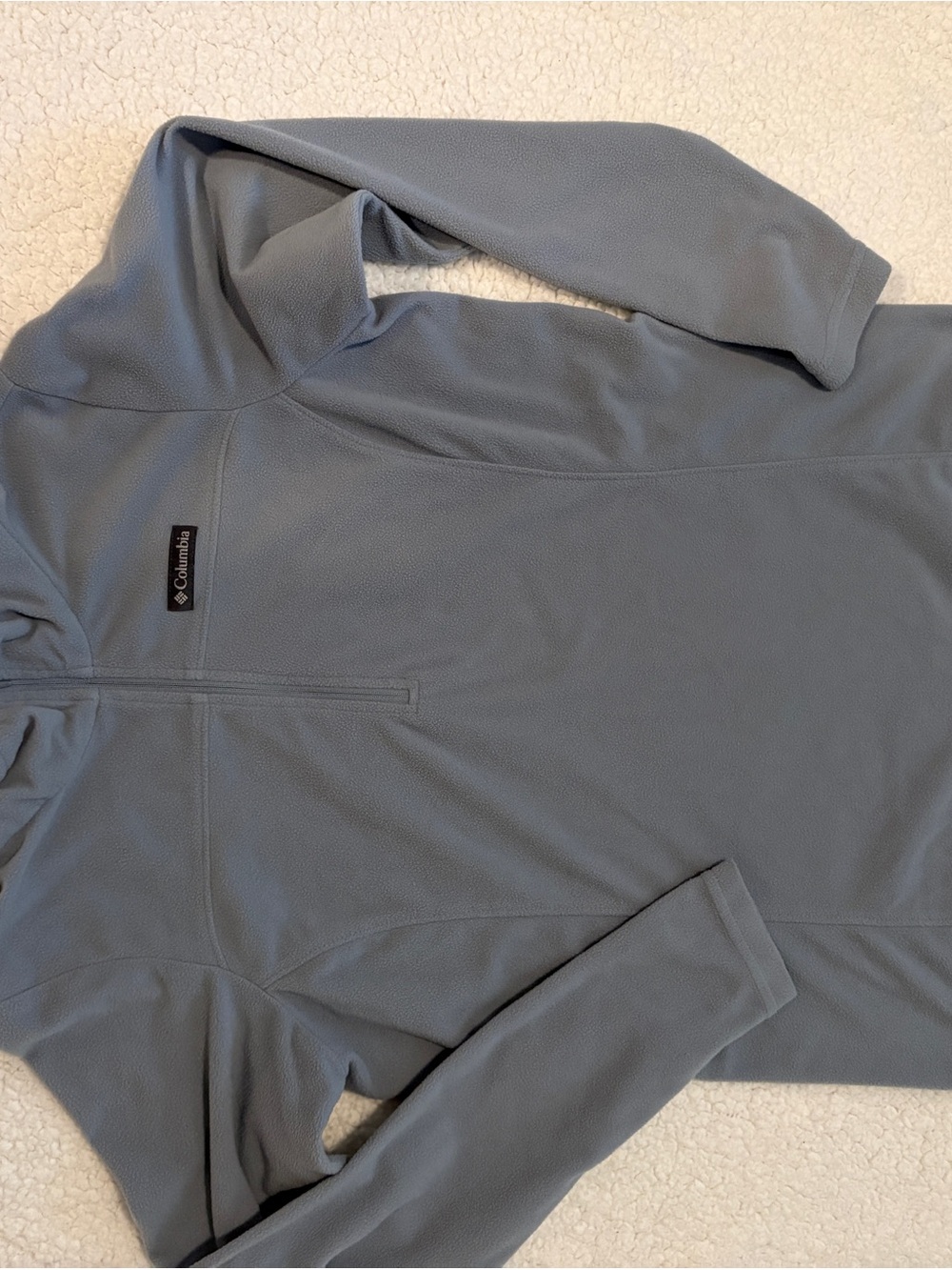 Columbia women's Light Slate Gray Quarter-Zip Fleece Pullover